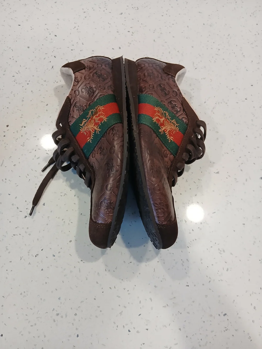 Guess brown suede